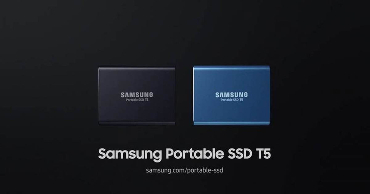 Samsung Portable SSD T5 หน่วยความจำขนาดเล็ก ความจุ 2TB พกพาสะดวก