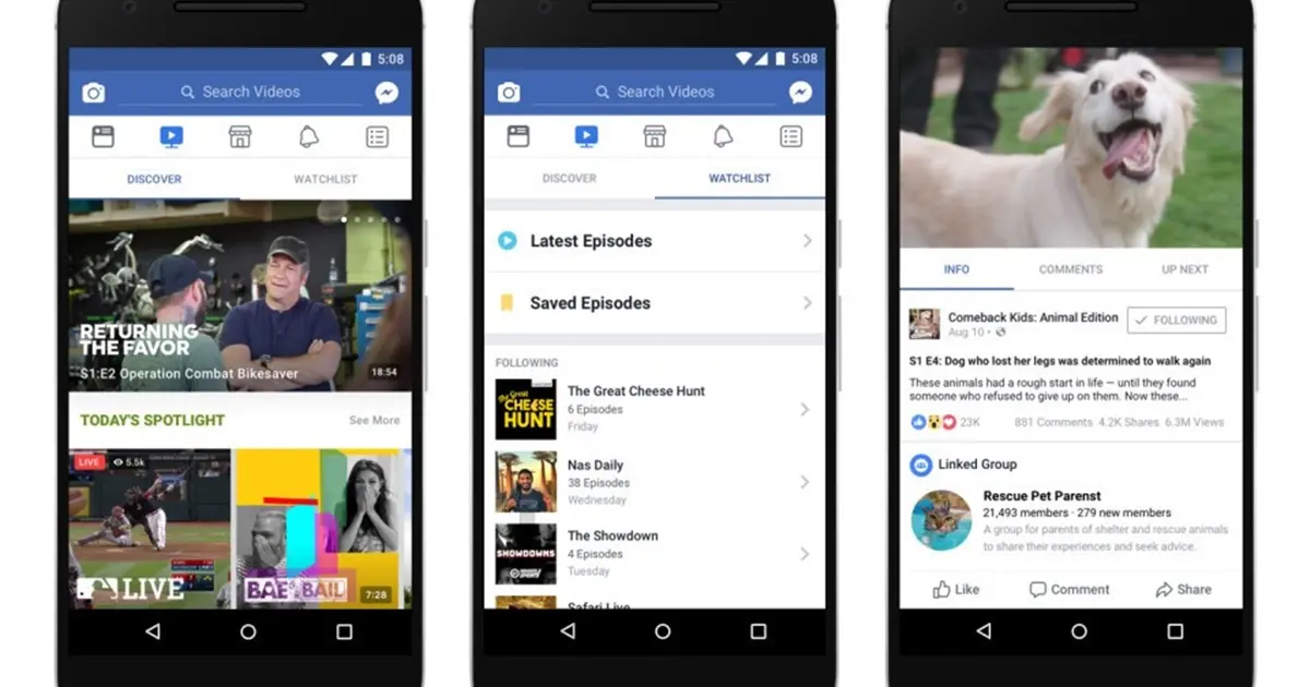Facebook เปิดตัวแท็บ Watch ท้าดวล YouTube