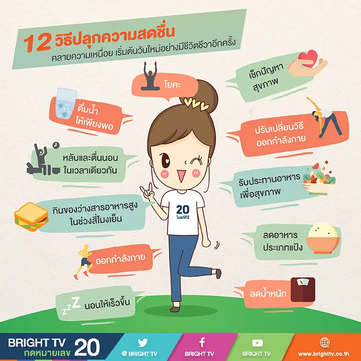 12 วิธีปลุกความสดชื่น