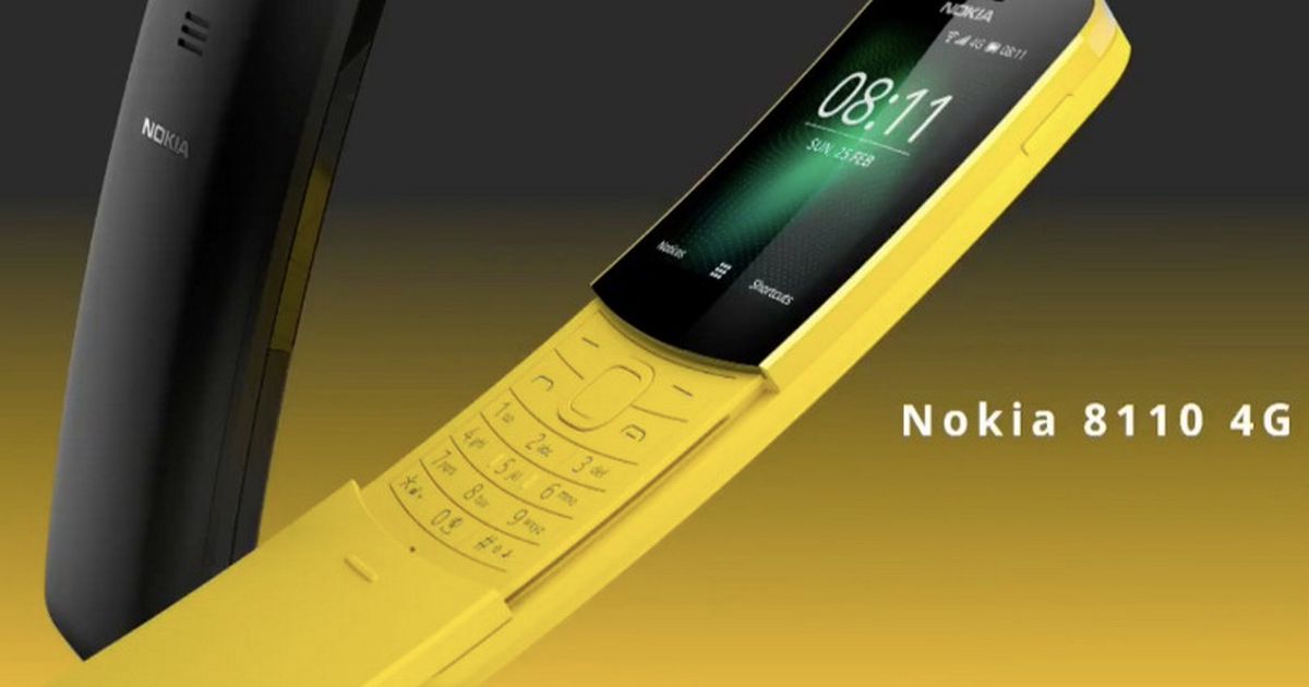 กล้วยหอมคัมแบ็ค Nokia 8110 ในตำนานกลับมาอีกครั้งกับระบบ 4G