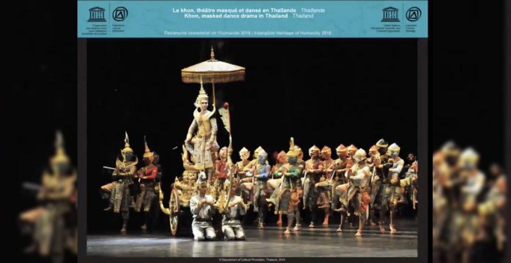 Khon masked dance drama in Thailand