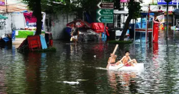 ฝนตกหนักน้ำท่วมขัง