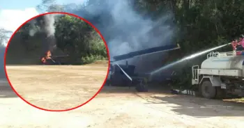 Helicopter fire