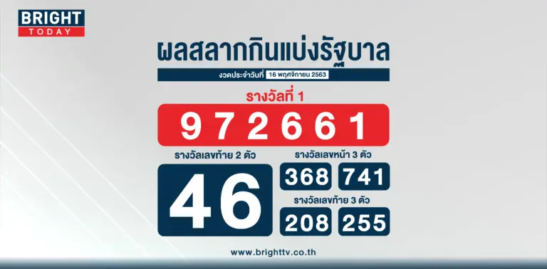 หวย รางวัลที่ 1 ตรวจหวย