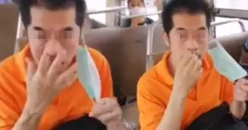 ลุงขี้มูก ถุยน้ำลาย รถเมล์