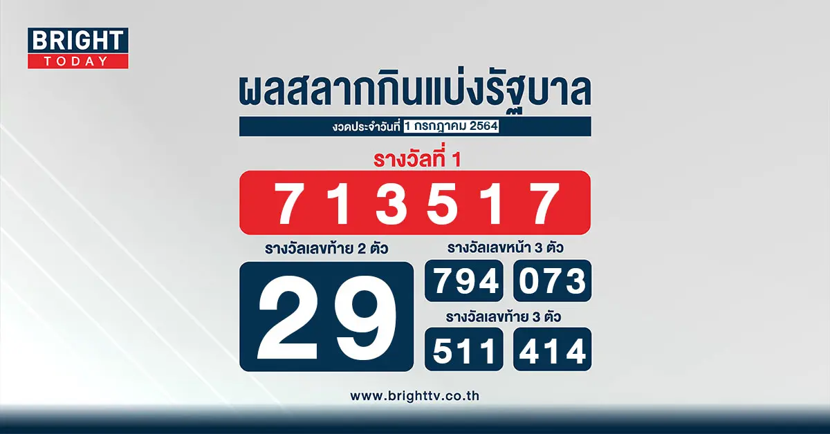หวย 1กรกฎาคม ตรวจหวย