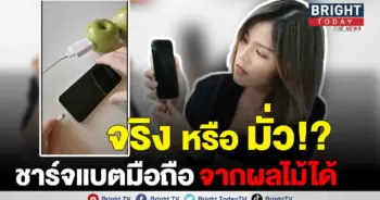ชาร์จแบตมือถือจากผลไม้