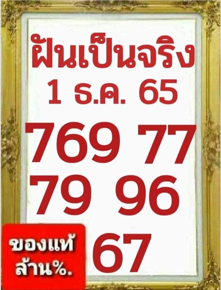 หวยรัฐบาลไทย-ฝันเป็นจริง-1-12-65-เลขเด็ดงวดนี้-1