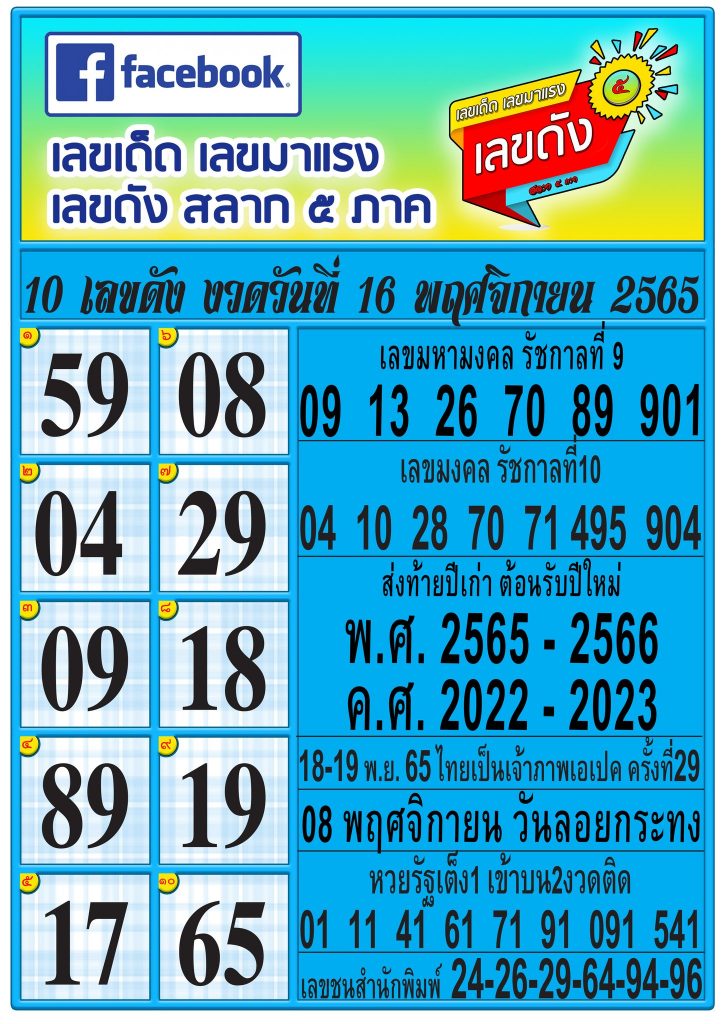 เลขเด็ด-เลขมาแรง-16-11-65