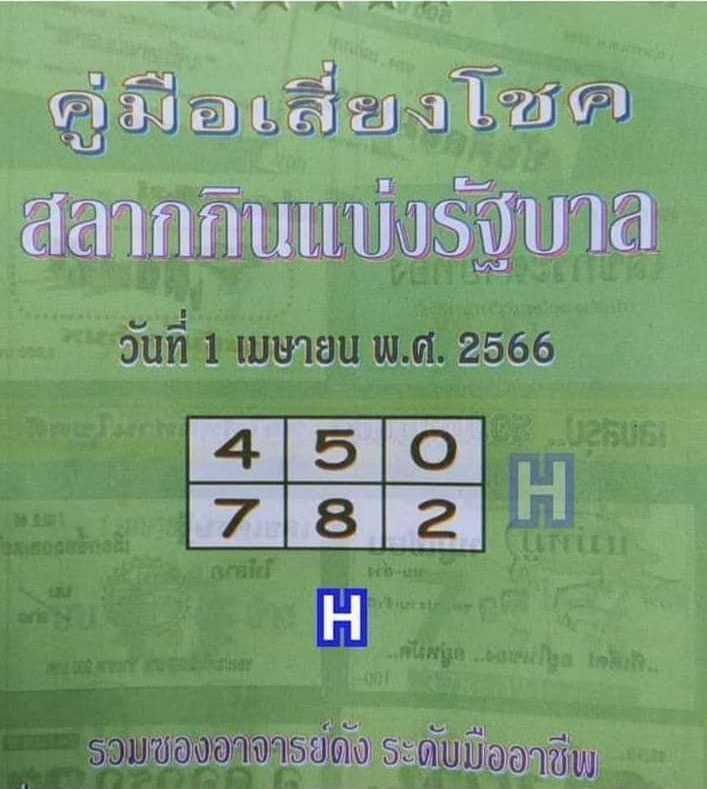 คู่มือเสี่ยงโชค-หวยรัฐบาลไทย-1-4-66-2
