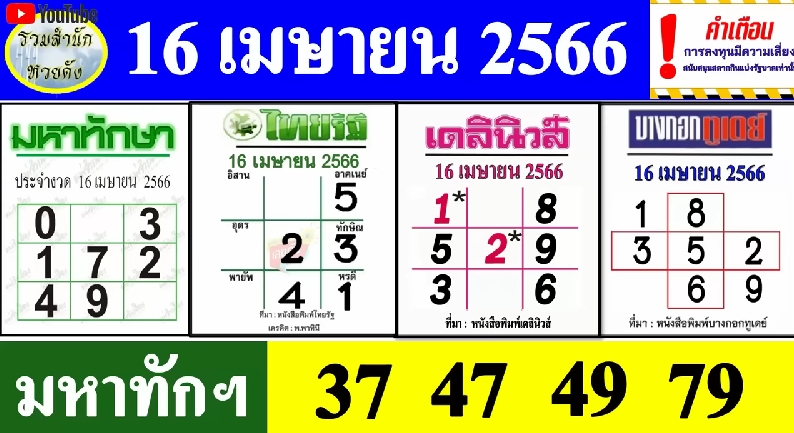 จับตาเลขชน มหาทักษา หวยเดลินิวส์ หวยไทยรัฐ หวยงวดนี้ 16 4 66 จับตาเลขชน มหาทักษา หวยเดลินิวส์ หวยไทยรัฐ หวยงวดนี้ 16 4 66